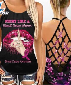 Breast Cancer Awareness Criss-Cross Tank…