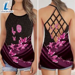 Breast Cancer Awareness Criss-Cross Tank…