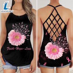 Breast Cancer Awareness Criss-Cross Tank…