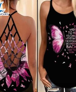 Breast Cancer Awareness Criss-Cross Tank…