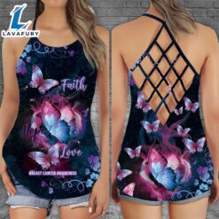 Breast Cancer Awareness Criss-Cross Tank…