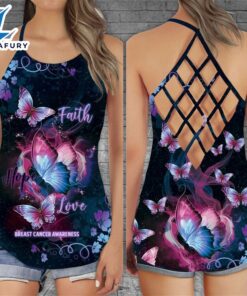 Breast Cancer Awareness Criss-Cross Tank…