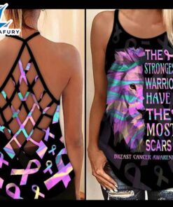 Breast Cancer Awareness Criss-Cross Tank…