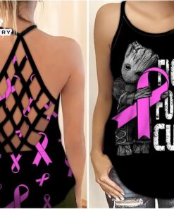 Breast Cancer Awareness Criss-Cross Tank…