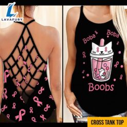 Breast Cancer Awareness Criss-Cross Tank…