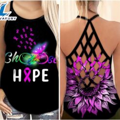 Breast Cancer Awareness Criss-Cross Tank…