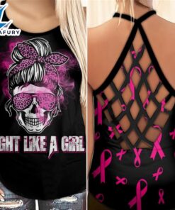 Breast Cancer Awareness Criss-Cross Tank…