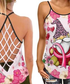 Breast Cancer Awareness Criss-Cross Tank…