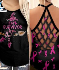 Breast Cancer Awareness Criss-Cross Tank…