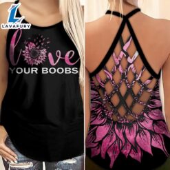 Breast Cancer Awareness Criss-Cross Tank…