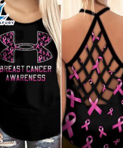 Breast Cancer Awareness Criss-Cross Tank…