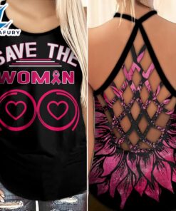 Breast Cancer Awareness Criss-Cross Tank…