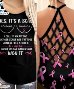 Breast Cancer Awareness Criss-Cross Tank…