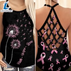 Breast Cancer Awareness Criss-Cross Tank…