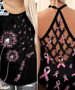 Breast Cancer Awareness Criss-Cross Tank…