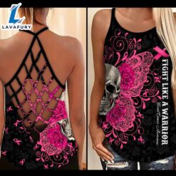 Breast Cancer Awareness Criss-Cross Tank…