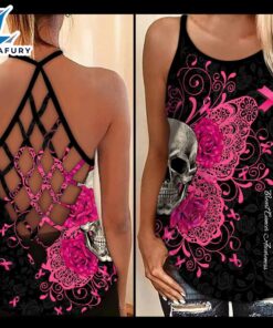 Breast Cancer Awareness Criss-Cross Tank…