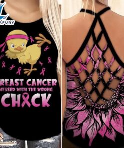 Breast Cancer Awareness Criss-Cross Tank…