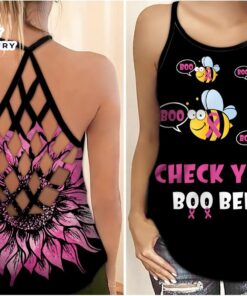 Breast Cancer Awareness Criss-Cross Tank…