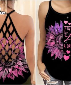 Breast Cancer Awareness Criss-Cross Tank…