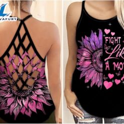 Breast Cancer Awareness Criss-Cross Tank…