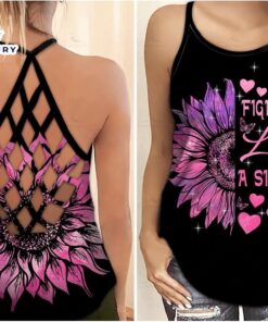 Breast Cancer Awareness Criss-Cross Tank…