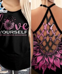 Breast Cancer Awareness Criss-Cross Tank…