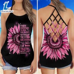 Breast Cancer Awareness Criss-Cross Tank…