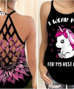 Breast Cancer Awareness Criss-Cross Tank…