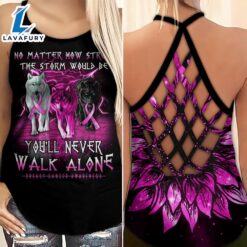 Breast Cancer Awareness Criss-Cross Tank…