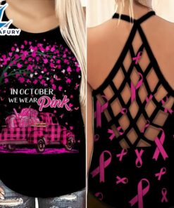 Breast Cancer Awareness Criss-Cross Tank…