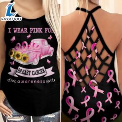 Breast Cancer Awareness Criss-Cross Tank…