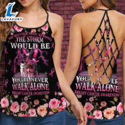 Breast Cancer Awareness Criss-Cross Tank…