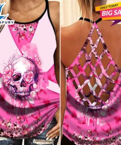 Breast Cancer Awareness Criss-Cross Tank…