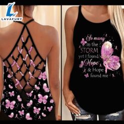 Breast Cancer Awareness Criss-Cross Tank…