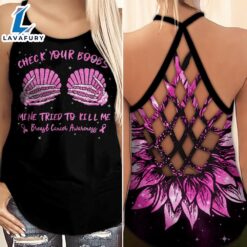 Breast Cancer Awareness Criss-Cross Tank…