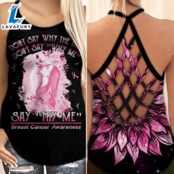 Breast Cancer Awareness Criss-Cross Tank…