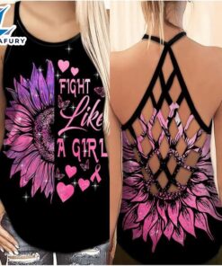 Breast Cancer Awareness Criss-Cross Tank…