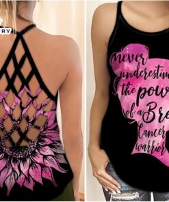 Breast Cancer Awareness Criss-Cross Tank…