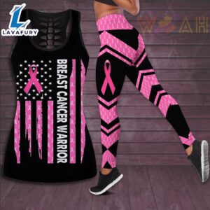 Breast Cancer Warrior Hollow Tank Top &amp Leggings