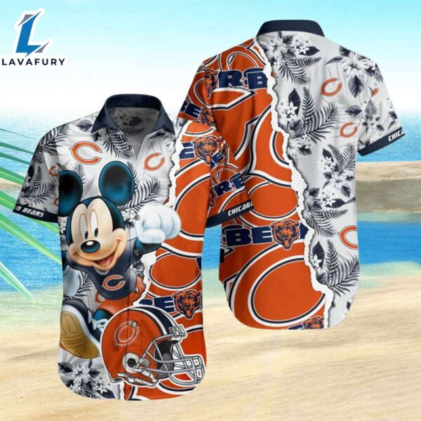 Chicago Bears Hawaiian Shirt Mickey Mouse Hawaiian Shirt
