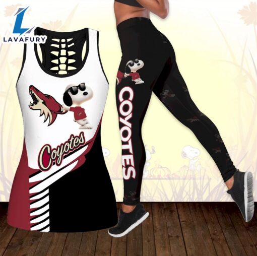 Combo Arizona Coyotes Snoopy Hollow Tanktop Leggings Set