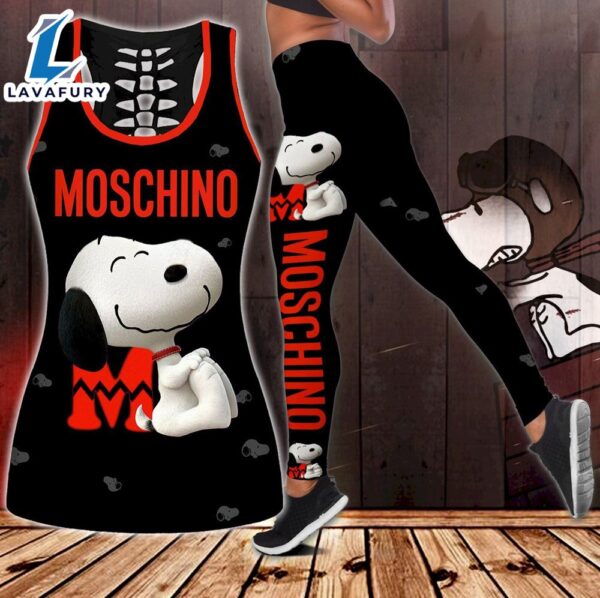 Combo Moschino Snoopy Hollow Tanktop And Leggings Set