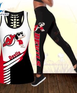 Combo New Jersey Devils Snoopy Hollow Tanktop Leggings Set