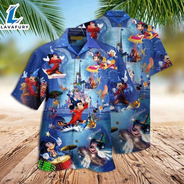 Disney Hawaiian Shirt Disney Wonderful Worlds Mickey Magic Hawaiian Shirt