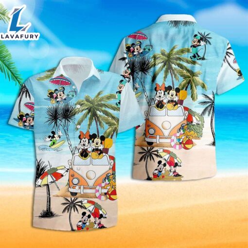 Disney Hawaiian Shirt Mickey Minnie Summer Vacation Hawaiian Shirt