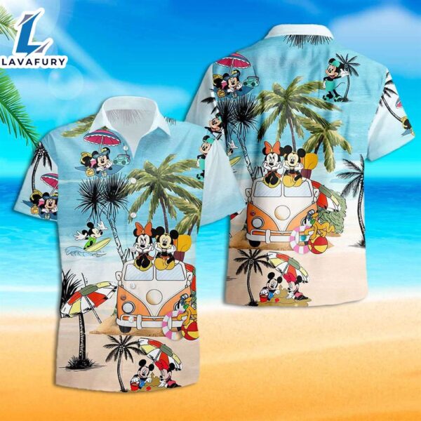Disney Hawaiian Shirt Mickey Minnie Summer Vacation Hawaiian Shirt