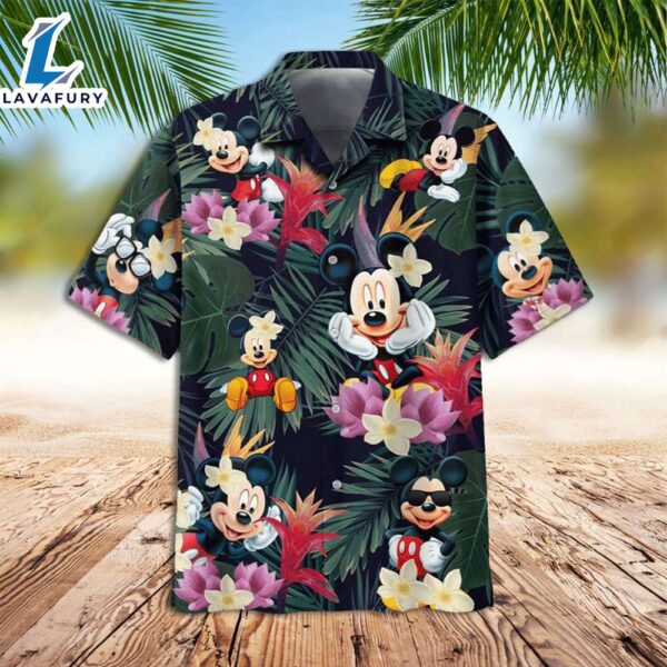 Disney Hawaiian Shirt Mickey Mouse Disney And Flower Summer Hawaiian Shirt