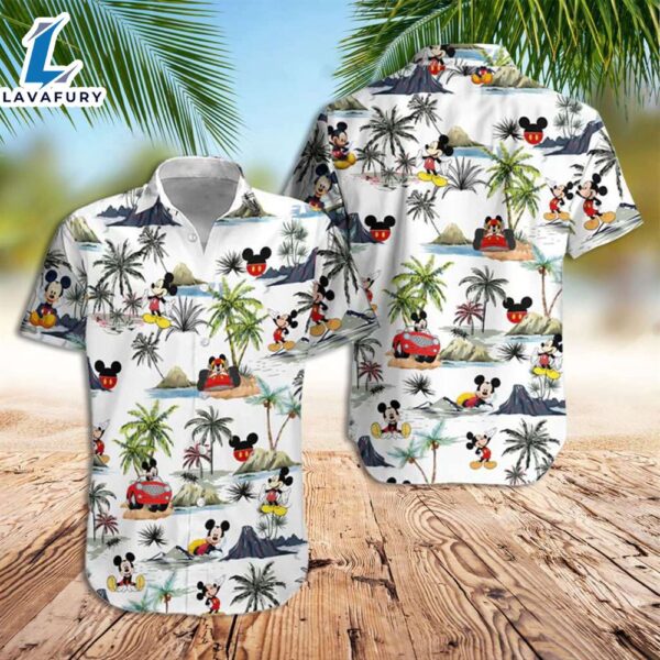 Disney Hawaiian Shirt Mickey Mouse Landscape Hawaiian Shirt