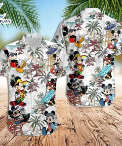 Disney Hawaiian Shirt Mickey Mouse…